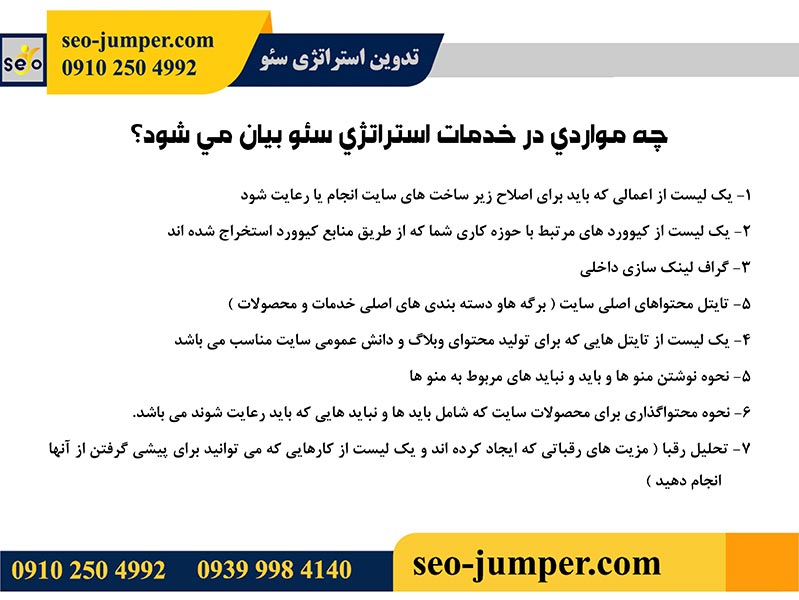چه مواردی در استراتژی باید نوشت